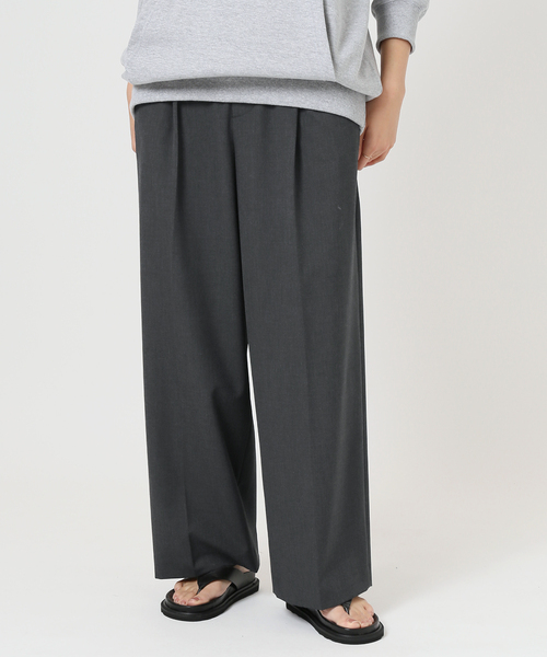 journal standard L'essage(ジャーナルスタンダードレサージュ)の「CERAMICA タックパンツ◆(その他パンツ・レディース・チャコールグレー/ベージュ・36/38)」の7枚目の写真