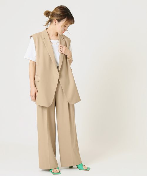 journal standard L'essage(ジャーナルスタンダードレサージュ)の「CERAMICA タックパンツ◆(その他パンツ・レディース・チャコールグレー/ベージュ・36/38)」の13枚目の写真