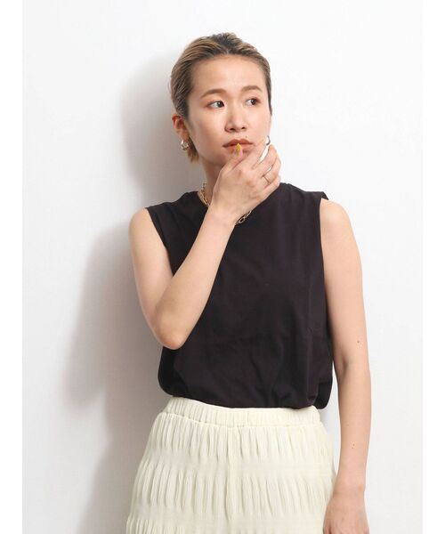 Ungrid（アングリッド）の「BASIC ボックスタンクトップ（タンクトップ・レディース・オフホワイト/ブラック・SMALL/MEDIUM）」の14枚目の写真