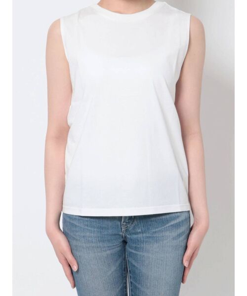 Ungrid（アングリッド）の「BASIC ボックスタンクトップ（タンクトップ・レディース・オフホワイト/ブラック・SMALL/MEDIUM）」の4枚目の写真