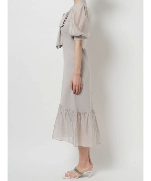 MERCURYDUO（マーキュリーデュオ）の「異素材スリーブボウタイニットワンピース（ワンピース・レディース・ベージュ/ピンク/ネイビー・SMALL/MEDIUM）」の16枚目の写真