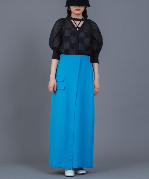 Solace（ソレイス）の「ベンツスリットタイトスカート（スカート・レディース・ブラック/ブルー・MEDIUM/LARGE）」の20枚目の写真