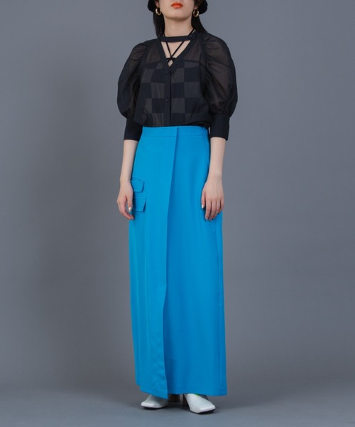 Solace（ソレイス）の「ベンツスリットタイトスカート（スカート・レディース・ブラック/ブルー・MEDIUM/LARGE）」の21枚目の写真