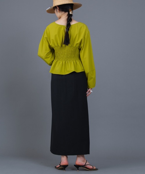 Solace（ソレイス）の「ベンツスリットタイトスカート（スカート・レディース・ブラック/ブルー・MEDIUM/LARGE）」の4枚目の写真