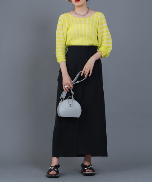 Solace（ソレイス）の「ベンツスリットタイトスカート（スカート・レディース・ブラック/ブルー・MEDIUM/LARGE）」の18枚目の写真