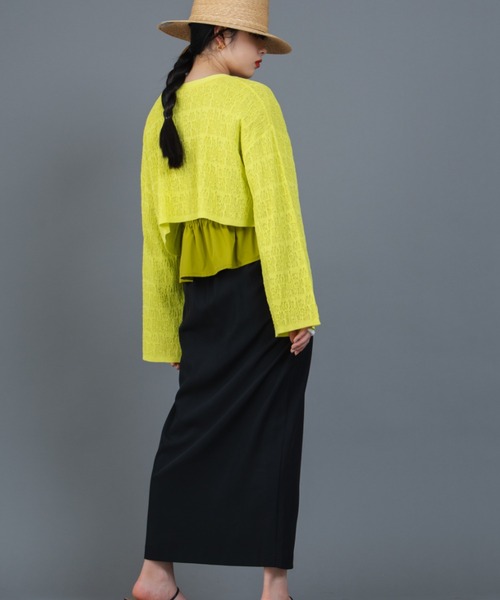 Solace（ソレイス）の「ベンツスリットタイトスカート（スカート・レディース・ブラック/ブルー・MEDIUM/LARGE）」の14枚目の写真