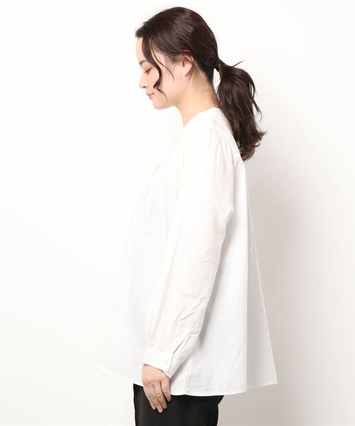 Samansa Mos2（サマンサ モスモス）の「切替ギャザーブラウス（シャツ/ブラウス・レディース・ブラック/グレー/オフホワイト/ミント・ﾌﾘ-）」の5枚目の写真