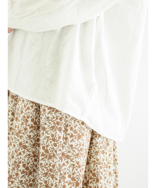 Samansa Mos2（サマンサ モスモス）の「切替ギャザーブラウス（シャツ/ブラウス・レディース・ブラック/グレー/オフホワイト/ミント・ﾌﾘ-）」の8枚目の写真