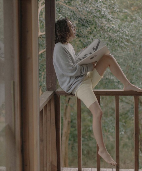 miette（ミエット）の「ﾊｰﾌﾘﾌﾞﾚｷﾞﾝｽﾊﾟﾝﾂ（その他パンツ・レディース・ブラウン/アイボリー・S/M）」の3枚目の写真