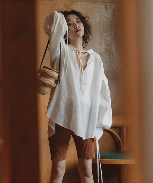 miette（ミエット）の「ﾊｰﾌﾘﾌﾞﾚｷﾞﾝｽﾊﾟﾝﾂ（その他パンツ・レディース・ブラウン/アイボリー・S/M）」の9枚目の写真