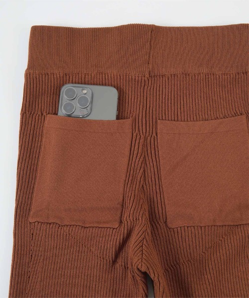 miette（ミエット）の「ﾊｰﾌﾘﾌﾞﾚｷﾞﾝｽﾊﾟﾝﾂ（その他パンツ・レディース・ブラウン/アイボリー・S/M）」の12枚目の写真