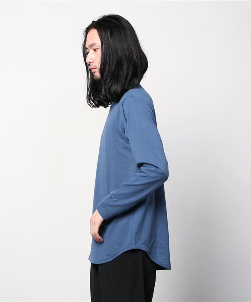 MIZUNO SPORTS STYLE（ミズノスポーツスタイル）の「インナーＴシャツ（長袖）　［ユニセックス］（Tシャツ/カットソー・メンズ・ホワイト/ダークブルー・S/XL/M/L）」の10枚目の写真