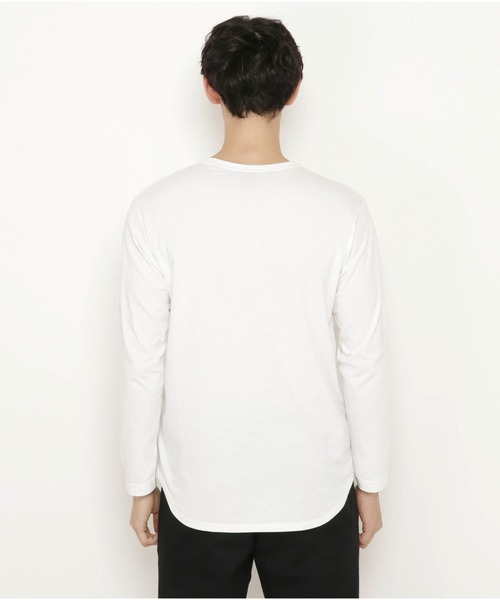 MIZUNO SPORTS STYLE（ミズノスポーツスタイル）の「インナーＴシャツ（長袖）　［ユニセックス］（Tシャツ/カットソー・メンズ・ホワイト/ダークブルー・S/XL/M/L）」の7枚目の写真