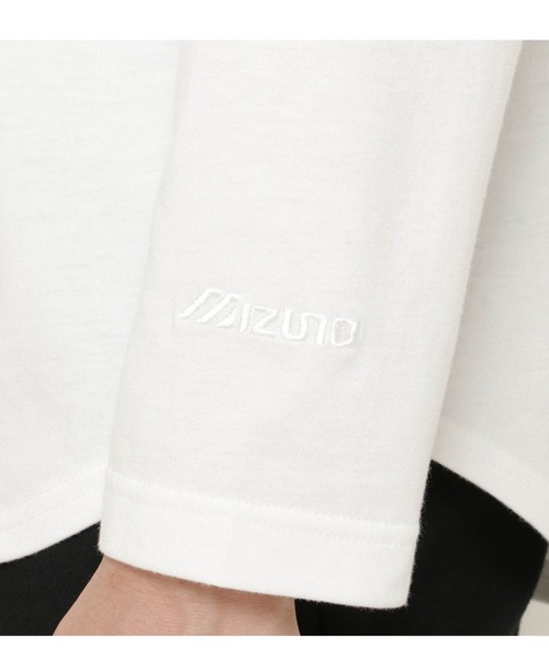 MIZUNO SPORTS STYLE（ミズノスポーツスタイル）の「インナーＴシャツ（長袖）　［ユニセックス］（Tシャツ/カットソー・メンズ・ホワイト/ダークブルー・S/XL/M/L）」の4枚目の写真