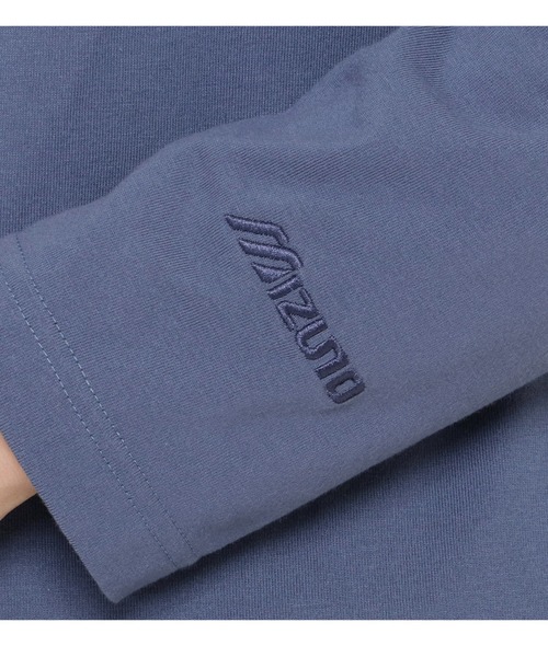 MIZUNO SPORTS STYLE（ミズノスポーツスタイル）の「インナーＴシャツ（長袖）　［ユニセックス］（Tシャツ/カットソー・メンズ・ホワイト/ダークブルー・S/XL/M/L）」の9枚目の写真