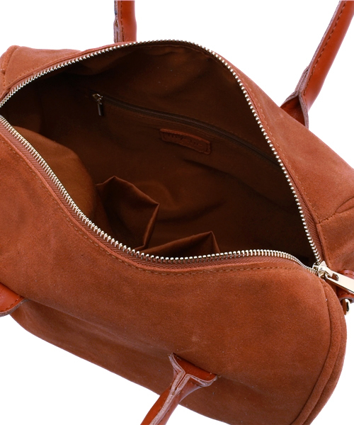 mystic（ミスティック）の「スウェードボストン（ボストンバッグ・レディース・キャメル/ブラック/ライトグレー/エメラルド・ﾌﾘ-）」の5枚目の写真