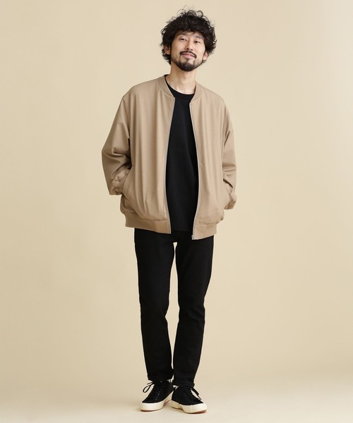 【未使用】nano universe ナノユニバース]メンズ ベージュ MA-1 NANO universe（ナノユニバース）の「LB.04/TRインタックMA-1