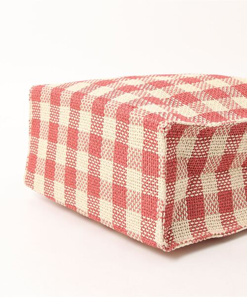 KOBE LETTUCE(コウベレタス)の「チェックボックスペーパートートバッグ(トートバッグ・レディース・サックスブルー/レッド/グレイッシュベージュ/ブラック/ブルー/ラベンダー・FREE)」の18枚目の写真