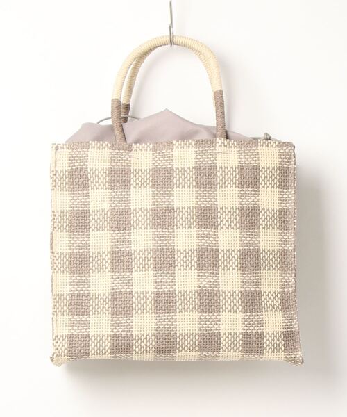 KOBE LETTUCE(コウベレタス)の「チェックボックスペーパートートバッグ(トートバッグ・レディース・サックスブルー/レッド/グレイッシュベージュ/ブラック/ブルー/ラベンダー・FREE)」の7枚目の写真