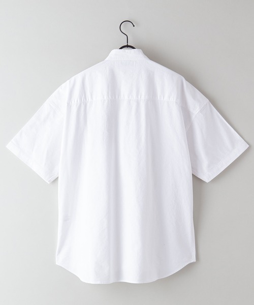 brknhome(ブロークンホーム)の「【UNIIT/ユニット】 サガラ刺繍 ワッペン ワンポイント ビッグシルエット 半袖シャツ(シャツ/ブラウス・メンズ・ホワイト/ネイビー/グリーン・MEDIUM/LARGE)」の4枚目の写真