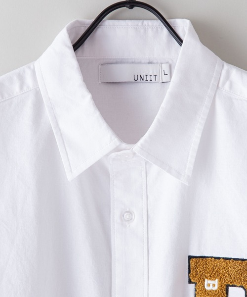 brknhome(ブロークンホーム)の「【UNIIT/ユニット】 サガラ刺繍 ワッペン ワンポイント ビッグシルエット 半袖シャツ(シャツ/ブラウス・メンズ・ホワイト/ネイビー/グリーン・MEDIUM/LARGE)」の7枚目の写真