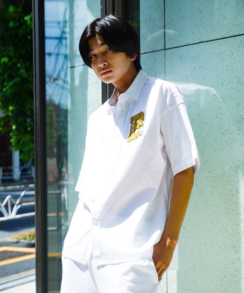 brknhome(ブロークンホーム)の「【UNIIT/ユニット】 サガラ刺繍 ワッペン ワンポイント ビッグシルエット 半袖シャツ(シャツ/ブラウス・メンズ・ホワイト/ネイビー/グリーン・MEDIUM/LARGE)」の18枚目の写真