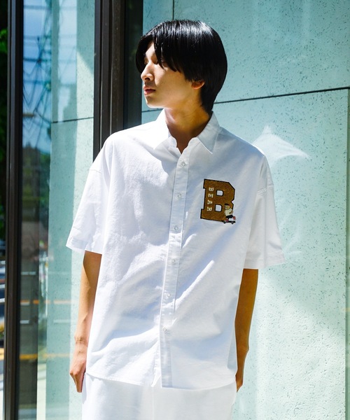 brknhome(ブロークンホーム)の「【UNIIT/ユニット】 サガラ刺繍 ワッペン ワンポイント ビッグシルエット 半袖シャツ(シャツ/ブラウス・メンズ・ホワイト/ネイビー/グリーン・MEDIUM/LARGE)」の17枚目の写真