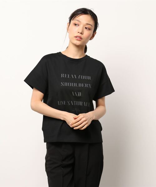 nota(ノータ)の「ロゴTシャツ(Tシャツ/カットソー・レディース・ブラック/ブルー/オフホワイト・FREE)」の2枚目の写真