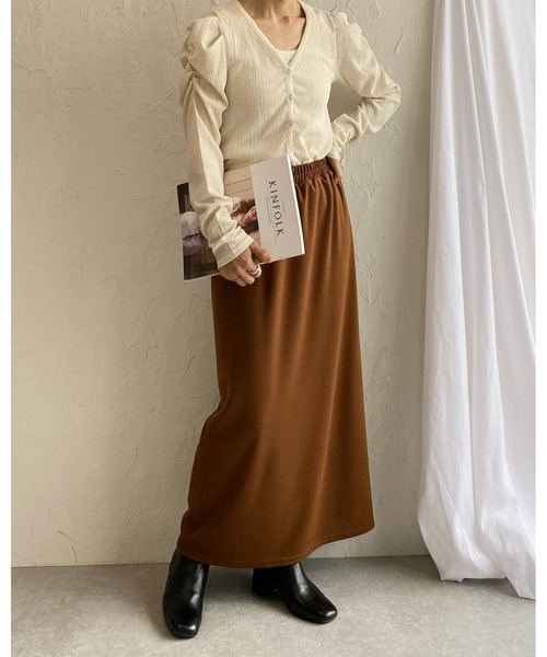 She's Closet（シーズクローゼット）の「前後2way無地ハイウエストロングナロースカート（スカート・レディース・ブラック/レッド/ピンク/グリーン/ブラウン・FREE）」の10枚目の写真