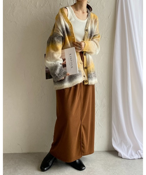 She's Closet（シーズクローゼット）の「前後2way無地ハイウエストロングナロースカート（スカート・レディース・ブラック/レッド/ピンク/グリーン/ブラウン・FREE）」の11枚目の写真