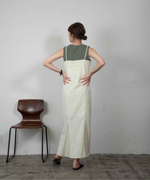 Amiur（エミレ）の「crape mermaid line ops（ワンピース・レディース・ブラック/アイボリー/グレイッシュベージュ・FREE）」の10枚目の写真