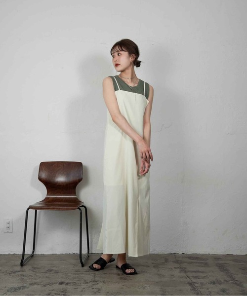 Amiur（エミレ）の「crape mermaid line ops（ワンピース・レディース・ブラック/アイボリー/グレイッシュベージュ・FREE）」の12枚目の写真