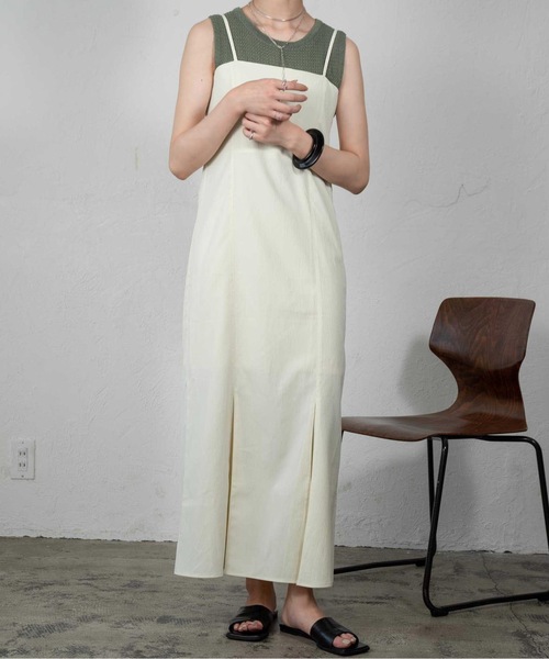 Amiur（エミレ）の「crape mermaid line ops（ワンピース・レディース・ブラック/アイボリー/グレイッシュベージュ・FREE）」の14枚目の写真