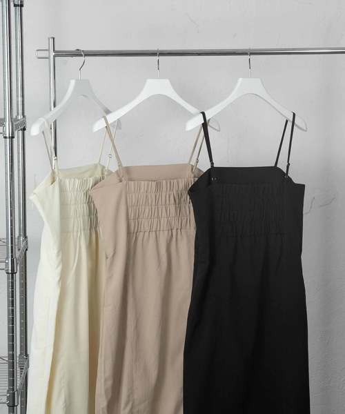 Amiur（エミレ）の「crape mermaid line ops（ワンピース・レディース・ブラック/アイボリー/グレイッシュベージュ・FREE）」の7枚目の写真