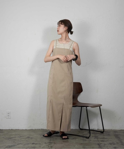 Amiur（エミレ）の「crape mermaid line ops（ワンピース・レディース・ブラック/アイボリー/グレイッシュベージュ・FREE）」の11枚目の写真