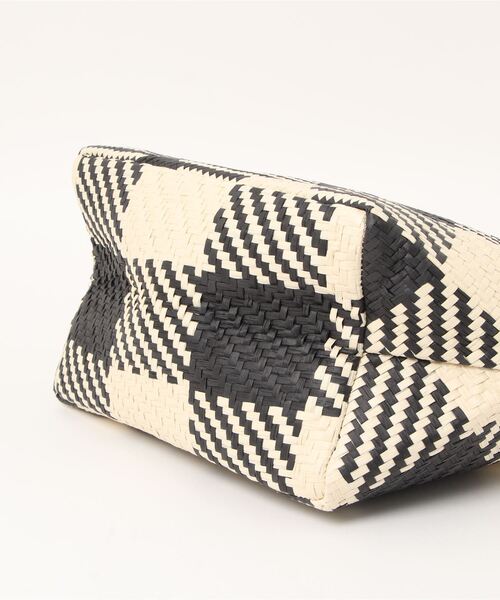 Bou Jeloud（ブージュルード）の「【WEB限定】ギンガムロングハンドルトート（かごバッグ・レディース・ブラック/グレー・-）」の14枚目の写真