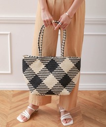 Bou Jeloud | 【WEB限定】ギンガムロングハンドルトート(かごバッグ)
