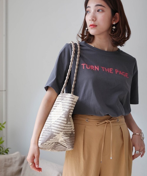 Bou Jeloud（ブージュルード）の「【WEB限定】ギンガムロングハンドルトート（かごバッグ・レディース・ブラック/グレー・-）」の8枚目の写真