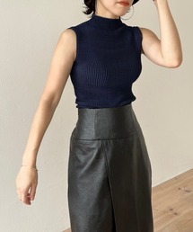 wee9s（ウィークス）の「non non iron petit high neck po / 伸縮性抜群！アイロン不要なプチハイネックノースリプルオーバー（Tシャツ/カットソー）」