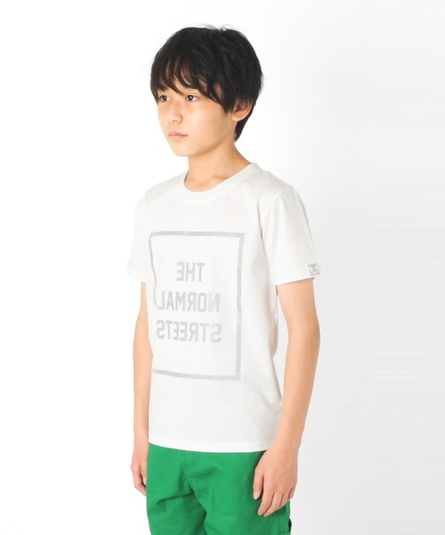GLAZOS(グラソス)の「接触冷感リフレクトBOXロゴプリント半袖Tシャツ(Tシャツ/カットソー・キッズ・イエロー/ホワイト/ブラック・160cm/140cm/150cm/130cm/170cm)」の11枚目の写真