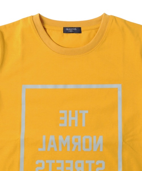 GLAZOS(グラソス)の「接触冷感リフレクトBOXロゴプリント半袖Tシャツ(Tシャツ/カットソー・キッズ・イエロー/ホワイト/ブラック・160cm/140cm/150cm/130cm/170cm)」の6枚目の写真