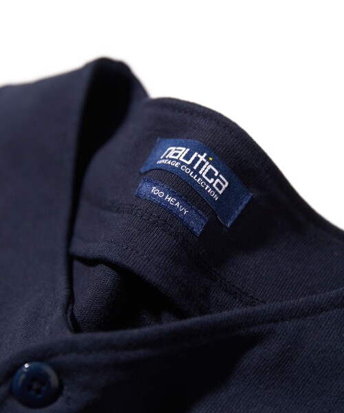 NAUTICA(ノーティカ)の「NAUTICA/ノーティカ Baseball Shirt “TOO HEAVY”(カーディガン/ボレロ・メンズ・ホワイト/ネイビー・MEDIUM/LARGE/X-LARGE/XX-LARGE)」の5枚目の写真