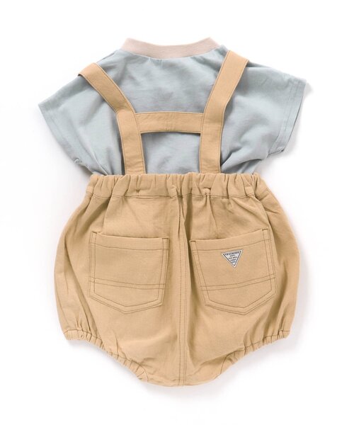 BREEZE(ブリーズ)の「Tシャツ&サロペットセット(ロンパース・キッズ・オレンジ/ブルー・70/80)」の3枚目の写真