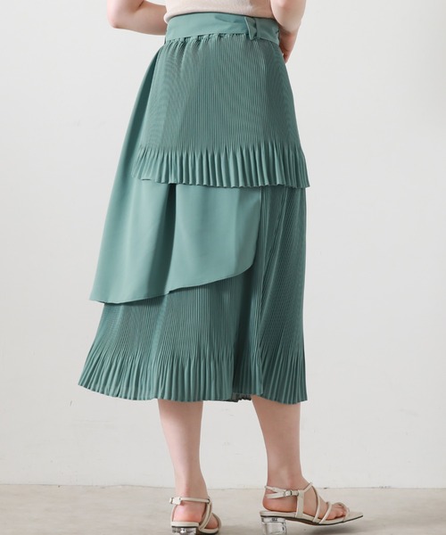 Cheek（チーク）の「ランダムティアードプリーツスカート（スカート・レディース・ブルー/グリーン/アイボリー・MEDIUM）」の16枚目の写真