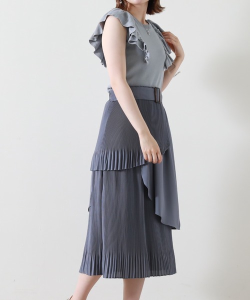 Cheek（チーク）の「ランダムティアードプリーツスカート（スカート・レディース・ブルー/グリーン/アイボリー・MEDIUM）」の13枚目の写真