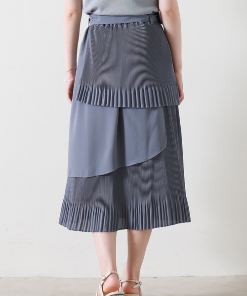 Cheek（チーク）の「ランダムティアードプリーツスカート（スカート・レディース・ブルー/グリーン/アイボリー・MEDIUM）」の17枚目の写真