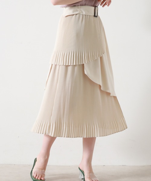 Cheek（チーク）の「ランダムティアードプリーツスカート（スカート・レディース・ブルー/グリーン/アイボリー・MEDIUM）」の10枚目の写真