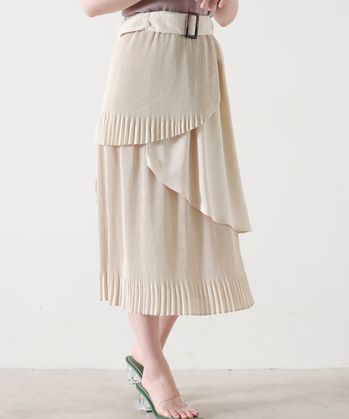 Cheek（チーク）の「ランダムティアードプリーツスカート（スカート・レディース・ブルー/グリーン/アイボリー・MEDIUM）」の22枚目の写真