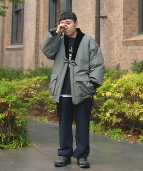 BEAMS JAPAN（ビームス　ジャパン）の「THIS IS MADE IN JAPAN × BEAMS JAPAN / 別注 どてら ダウンジャケット Vol.6（ダウンジャケット/コート・レディース・チャコールグレー/ネイビー・4/3/2）」の14枚目の写真