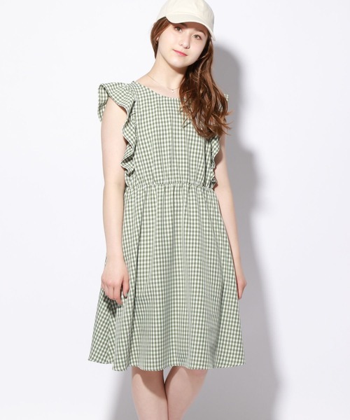 セール バックリボンギンガムフリルワンピース ワンピース Repipi Armario レピピ アルマリオ のファッション通販 Zozotown
